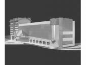 Architectural project of Business-center with the superstore on a first floor